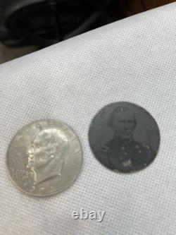 Civil War General JAMES GALLANT SPEARS Tintype 1816-1869 Silver Dollar Size