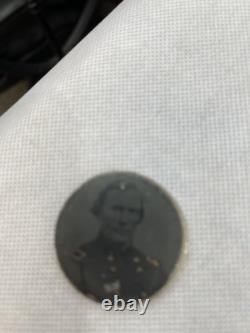 Civil War General JAMES GALLANT SPEARS Tintype 1816-1869 Silver Dollar Size