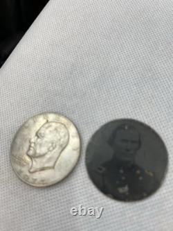 Civil War General JAMES GALLANT SPEARS Tintype 1816-1869 Silver Dollar Size