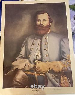 Civil War General J. E. B. Stuart. Print By Everett Garrison. SIGNED. 121/1000. B7