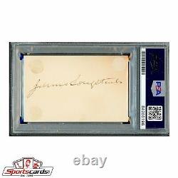 Civil War General James Longstreet Twice Signed Autographed Card PSA/DNA