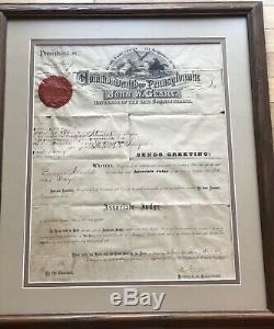 Civil War General John Geary Autographed Document as PA Governor