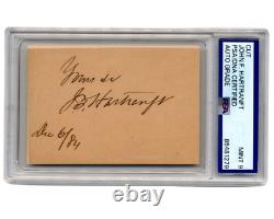 Civil War General John Hartranft Signed Cut PSA Mint 9 Lincoln Assassination