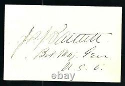 Civil War General Joseph Jackson Bartlett Autograph on Card