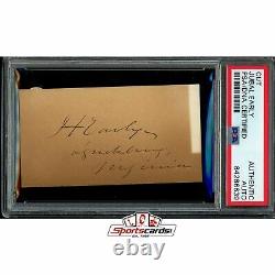 Civil War General Jubal Early Signed Autographed Card PSA/DNA