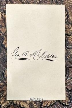 Civil War General McClellan Original 1860s Rare CDV Photo Soldier