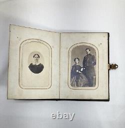 Civil War General McClellan Union Army Soldier Antique Family Photo Album