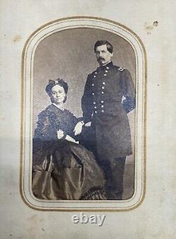 Civil War General McClellan Union Army Soldier Antique Family Photo Album