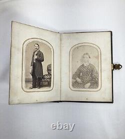 Civil War General McClellan Union Army Soldier Antique Family Photo Album