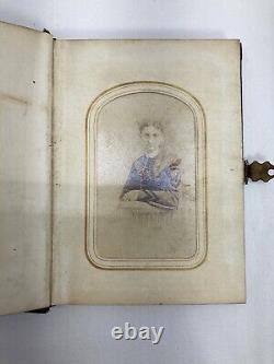 Civil War General McClellan Union Army Soldier Antique Family Photo Album