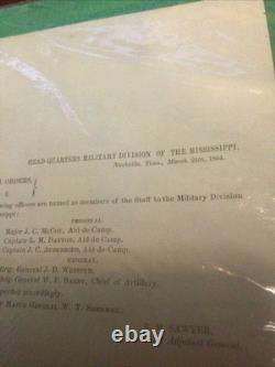 Civil War General Orders From G. Lofland Asst. Adjutant General, 1864