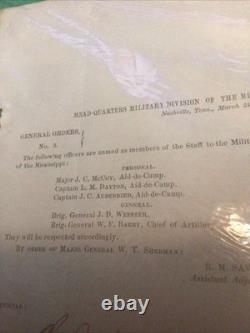 Civil War General Orders From G. Lofland Asst. Adjutant General, 1864