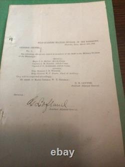 Civil War General Orders From G. Lofland Asst. Adjutant General, 1864