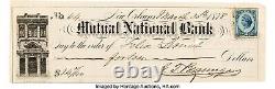 Civil War General P G T Beauregard Filled Out & Signed A Superb Personal Check