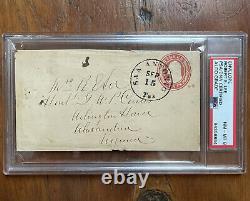 Civil War General ROBERT E. LEE Signed Envelope with Washington Stamp PSA 8