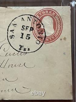 Civil War General ROBERT E. LEE Signed Envelope with Washington Stamp PSA 8