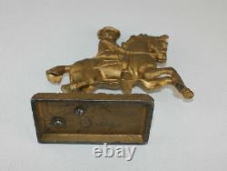 Civil War General Sheridan Riding Horse Winchester CastIron Figural Bank Antique