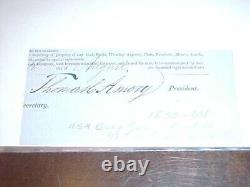 Civil War General Thomas Amory Autographed Signed Document Cut Massachusetts