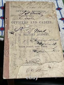 Civil War General Weeds Kia Gettysburg Signed West Point Manual When Cadet Usma