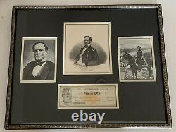 Civil War General William Sherman Autographed Check JSA LOA Framed With Photos