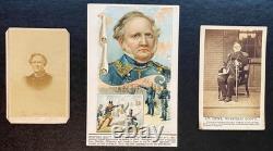 Civil War General Winfield Scott (2) CDV's & (1) Postcard