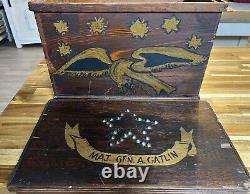 Civil War General's Campaign Chest c. 1860 (Major General A. Gatlin) Confederate