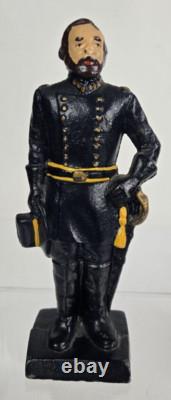 Civil War Generals Grant & Lee Cast Iron Figures, 7.5 Tall Doorstops / Bookends
