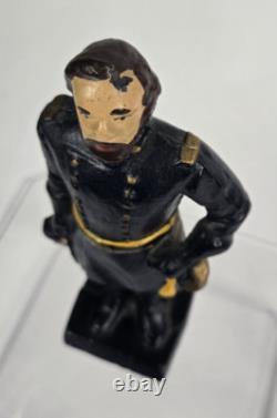 Civil War Generals Grant & Lee Cast Iron Figures, 7.5 Tall Doorstops / Bookends