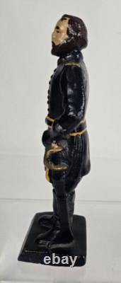 Civil War Generals Grant & Lee Cast Iron Figures, 7.5 Tall Doorstops / Bookends