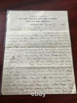 Civil War Generals Letter from General D H Hill to General James Longstreet