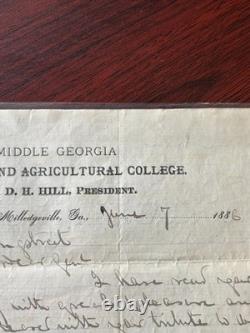 Civil War Generals Letter from General D H Hill to General James Longstreet