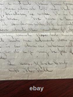 Civil War Generals Letter from General D H Hill to General James Longstreet