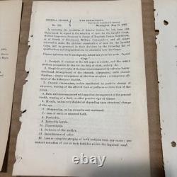 Civil War Generals Orders Lot 20 Orders 100 Pages