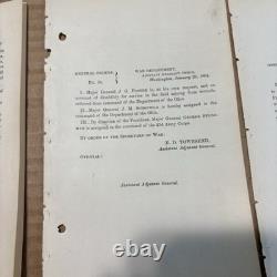 Civil War Generals Orders Lot 20 Orders 100 Pages