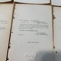 Civil War Generals Orders Lot 20 Orders 100 Pages