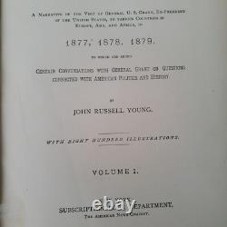 Civil War History Around The World With General Grant 1st Ed 1879 Young 2 Vols