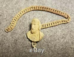 Civil War Insignia Unknown General Cape Pin with Chain Excavated Manassas, VA