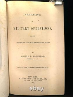 Civil War MILITARY OPERATIONS by JOSEPH E. JOHNSTON Confederate GENERAL Ill. 1874
