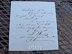Civil War Major General Lorenzo Thomas Handwritten & Signed Superb Letter, 1869