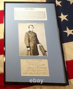 Civil War Major General Wesley Merritt Framed Autograph Fought at Gettysburg
