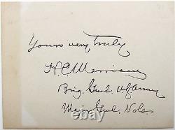 Civil War Medal Of Honor Recipient Union General Henry Clay Merriam Autograph