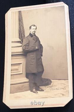 Civil War Mex General Miguel Miramon CDV Military Photo by Fredrick Co. Executed