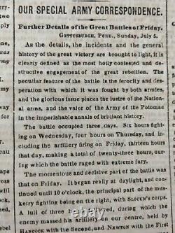 Civil War Newspapers- VICKSBURG- VICTORY! GENERAL GRANT'S JULY 4th CELEBRATION