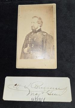 Civil War (Original) CDV and Signature of US Maj. General William Rosecrans