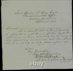 Civil War Original Document Autographed by Future General William Belknapp