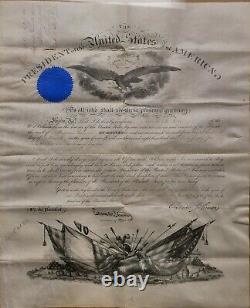 Civil War President Andrew Johnson Signed Military Appointment General Potter