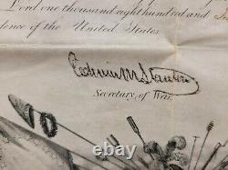 Civil War President Andrew Johnson Signed Military Appointment General Potter
