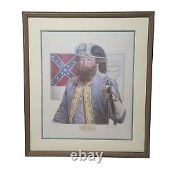 Civil War Print Jeb Stuart Portrait Confederate General by Michael Story Signed