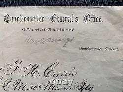 Civil War Quartermaster General Montgomery Meigs Signed 1865 Cover