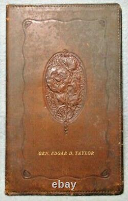 Civil War Relic Leather Wallet Inscribed General. Edgar D Taylor